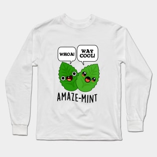 Amaze-mint Cute Mint Leaves Pun Long Sleeve T-Shirt